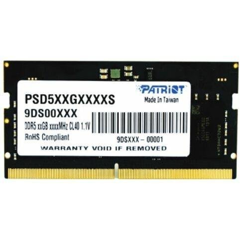 Patriot Signature Line DDR5 SO-DIMM RAM Оперативная память 32GB / 4800MHz / DDR5 / CL40 / 1.1v