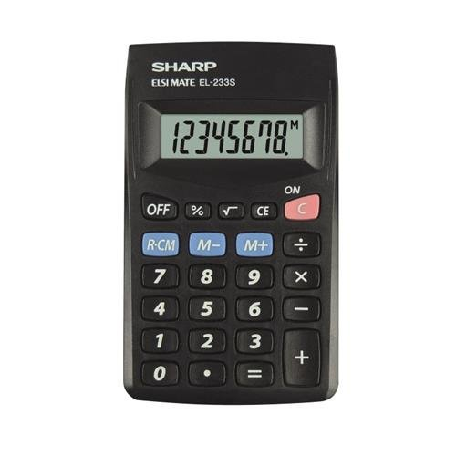 Sharp SH-EL233SBBK Карман Mini Kалькулятор черный