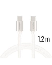 Swissten Textile Универсальный Quick Charge 3.0 USB-C - USB-C Кабель данных 1.2м