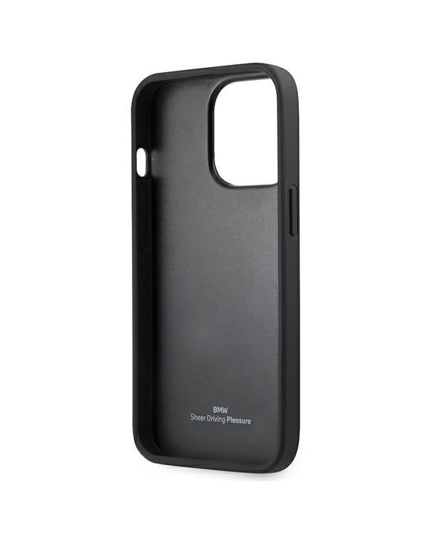 BMW BMHCP13XSLLBK Back Case Кожанный Чехол для телефона Apple iPhone 13 Pro Max