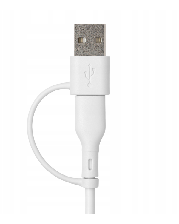 Qualo QRC-CC+A-00 Кабель 2in1 USB-C – USB-C / USB-A адаптер / 1.5 м / белый