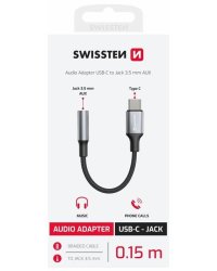 Swissten USB-C нa 3.5 mm Аудио Адаптер 15cm