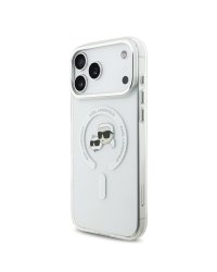 Karl Lagerfeld IML K&CH Heads Metal Frame MagSafe Case Защитный чехол для iPhone 17 Pro Max / прозрачный