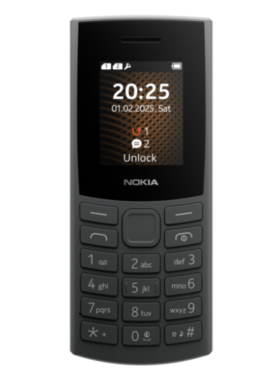 Nokia 105 4G Мобильный телефон Черный