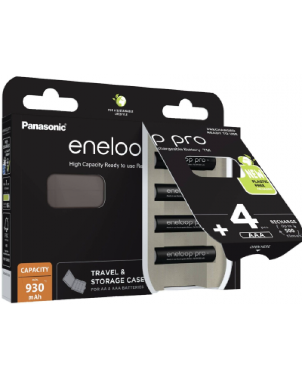 Panasonic Eneloop Pro Батарейки AAA 930mAh rechargeable 4шт + BOX