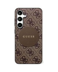 Guess 4G Round Patch Classic Logo MagSafe Case Чехол для Samsung Galaxy S25