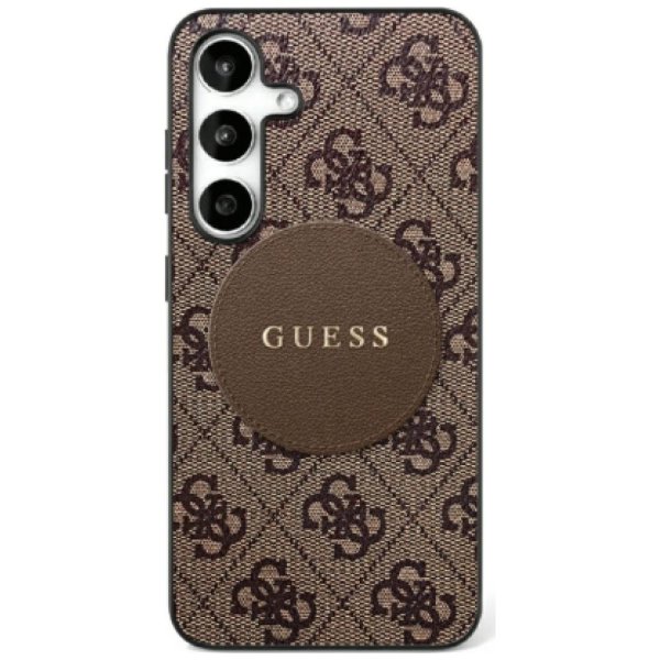 Guess 4G Round Patch Classic Logo MagSafe Case Чехол для Samsung Galaxy S25