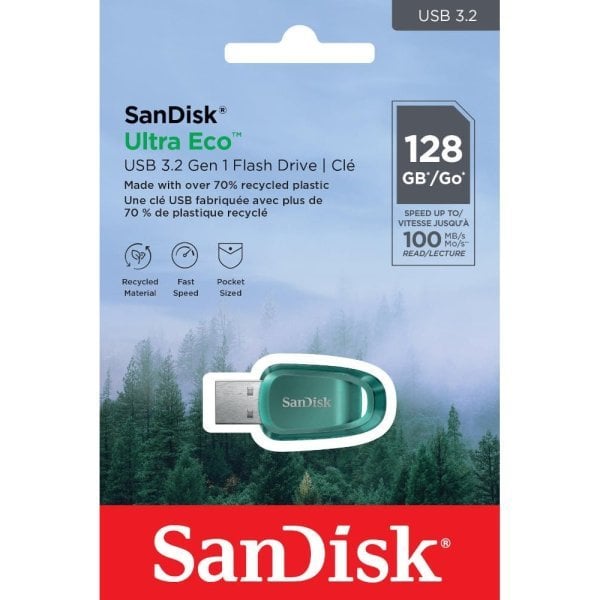 Sandisk 128GB Ultra Eco USB 3.2 Флеш Память Sandisk 128GB Ultra Eco USB 3.2 Флеш Память