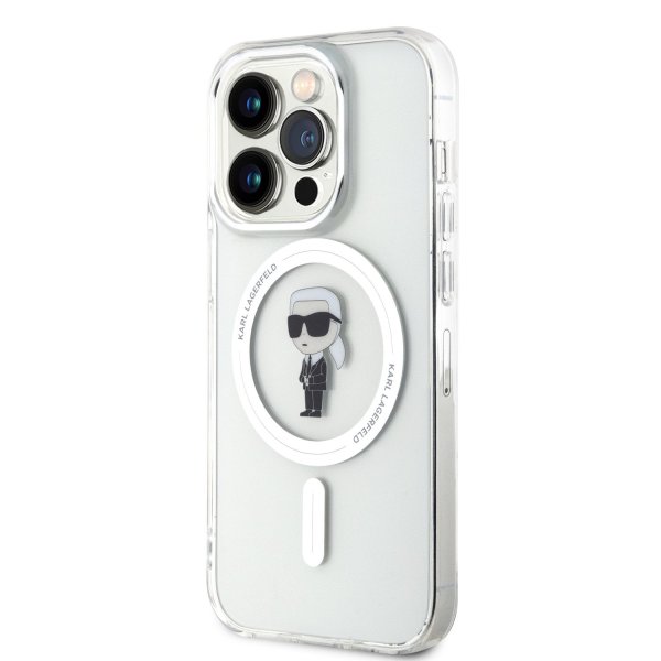 Karl Lagerfeld IML Ikonik MagSafe Case Защитный чехол для iPhone 15 Pro / прозрачный