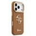 Guess PU Grained 4G Logo Stand Camera Frame Case Защитный чехол для iPhone 17 Pro / коричневый