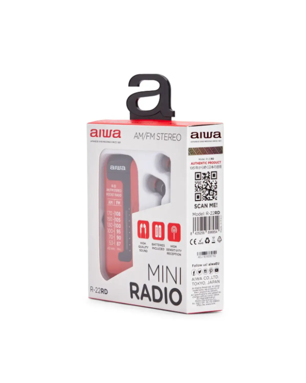 Aiwa R-22RD Портативное радио AM/FM / Красное