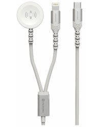 Swissten 2in1 Беспроводное зарядное устройство для Apple Watch и Lightning USB-C 1.2m