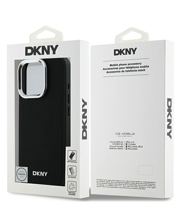 DKNY Plain Silver Logo MagSafe Защитный Чехол для Apple iPhone 16 Pro Max