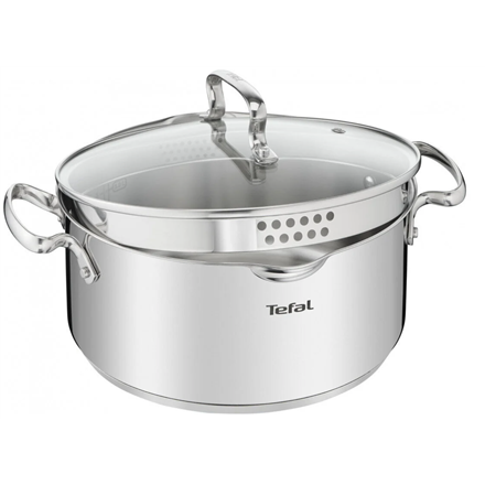 Tefal Duetto Plus Кастрюля Нержавеющей Стали с Крышкой для Слива 18cm