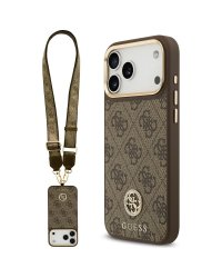 Guess 4G Strass Logo & Big Strap Metal Buttons MagSafe Case Защитный Чехол для Apple iPhone 17 Pro Max
