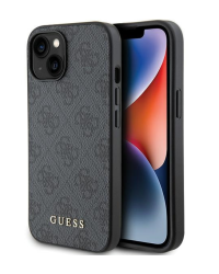 Guess PU 4G Metal Logo Case Защитный Чехол для Apple iPhone 15 Plus