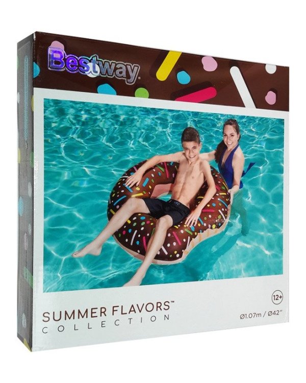 Дополнительное изображение книги «Bestway 36118 Donuts Надувное кольцо для плавания 107 см»