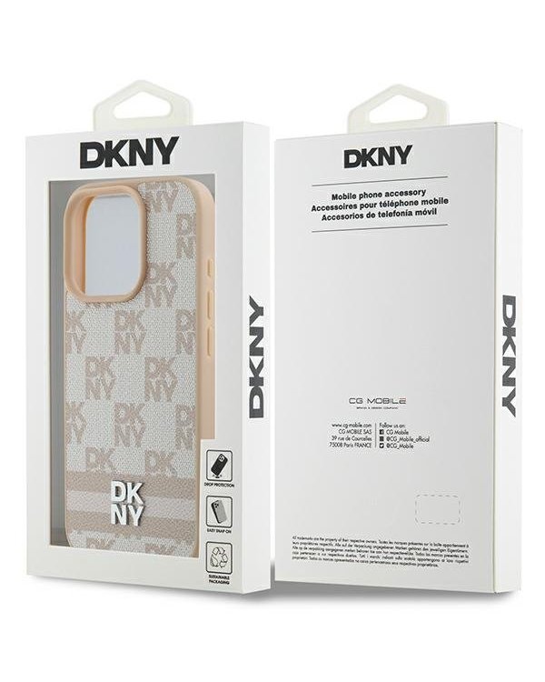 DKNY Checkered Pattern & Printed Stripes Защитный Чехол для Apple iPhone 16 Pro