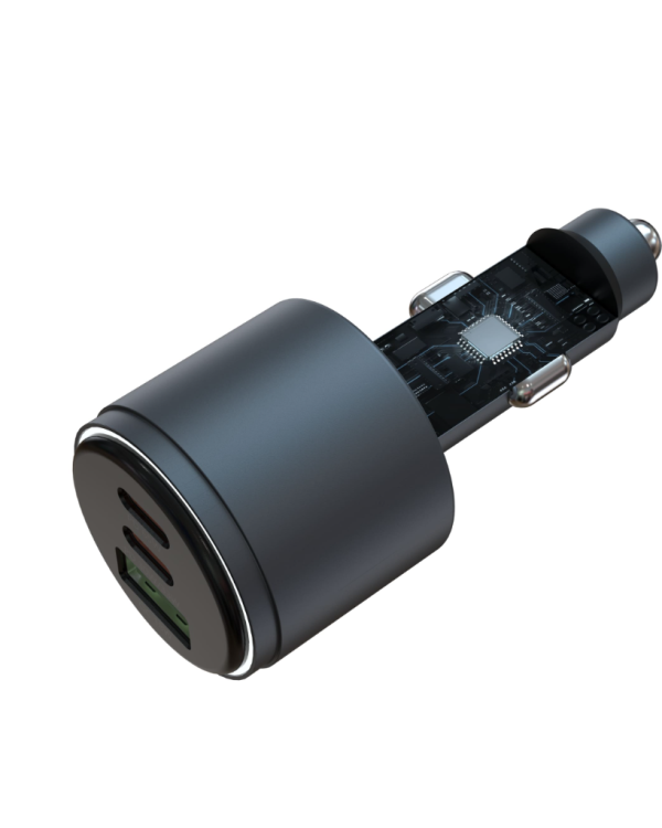 Devia Extreme Metal USB 2x USB-C Автомобильное зарядное устройство