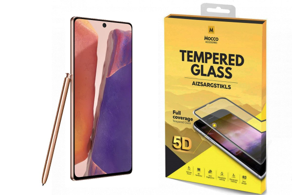Mocco Full Glue 5D Signature Edition Tempered Glass Защитное стекло для экрана Samsung Note 20 Черное