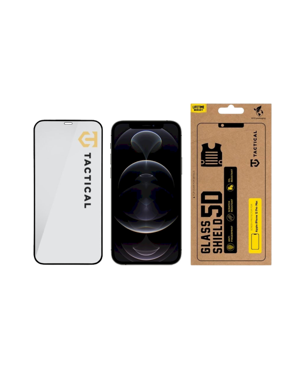 Tactical Glass Shield 5D Защитное стекло для Apple iPhone 12 Pro Max / чёрный