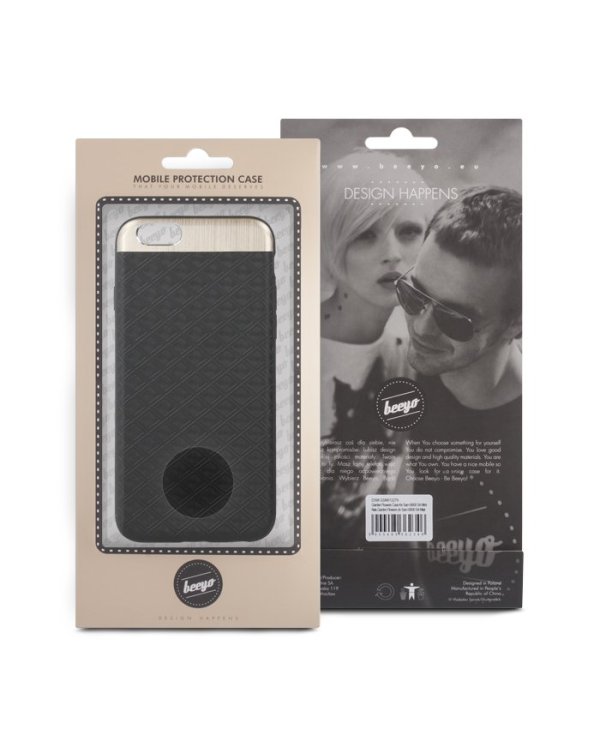 Beeyo Skin Силиконовый Чехол С Текстурой и Металлическими Элементами для Samsung G950 Galaxy S8 Черный