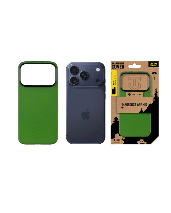 Tactical MagForce Aramid Cover Защитный чехол для Apple iPhone 17 Pro / зелёный Toad