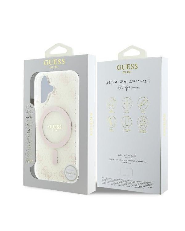 Guess IML 4G Background MagSafe Защитный Чехол для Apple iPhone 16