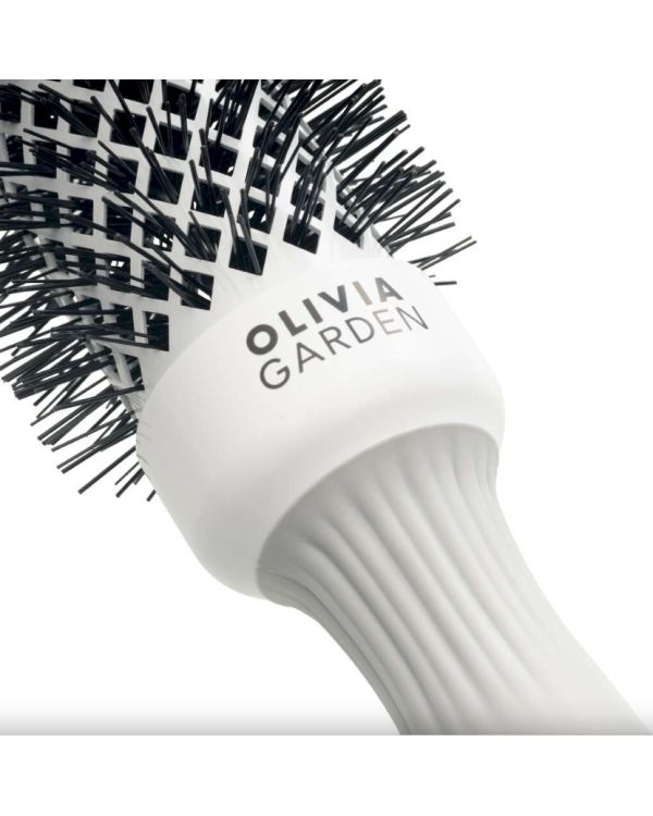 Olivia Garden Expert Blowout Shine Расческа для волос White & Grey 20mm