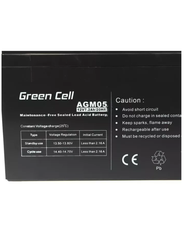Green Cell Акумулятор AGM / VRLA / 12V / 7.2Ah