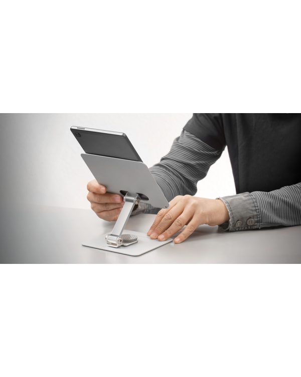 Mars Gaming MA-RST 2in1 Подставка из алюминиевого сплава для планшетов 360°/ 13 дюймов / Серебряная