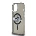 Karl Lagerfeld IML Glitter Karl and Choupette Sketch MagSafe Защитный чехол для iPhone 15 / чёрный