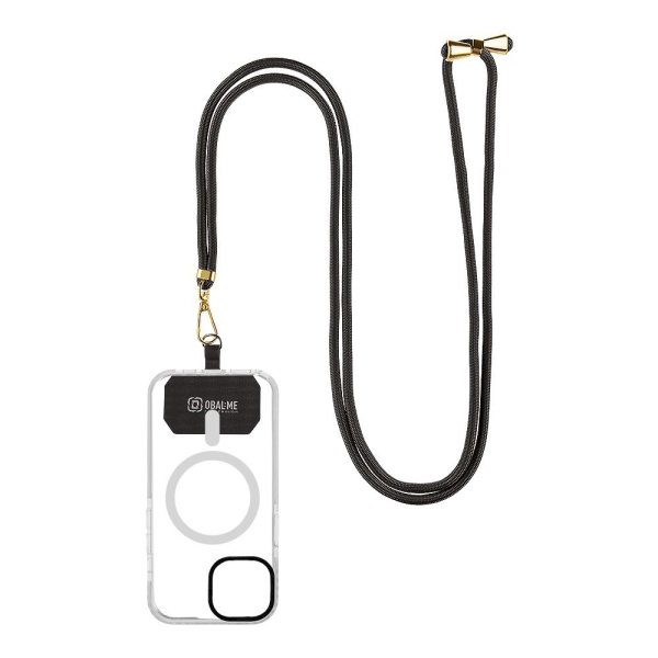OBAL:ME NeckTag Allure Rope Ремешок на шею для телефонов / чёрный