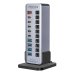 PROMATE GegaTower-60W Multiport Tower Hub 14-in-1 60W / QC3.0 / PD48W / USB 3.1 5Gbps
