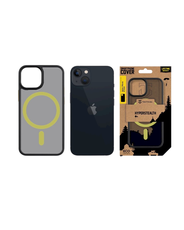 Дополнительное изображение книги «Tactical MagForce Hyperstealth 2.0 Cover Защитный чехол для iPhone 13 mini / чёрный/жёлтый»