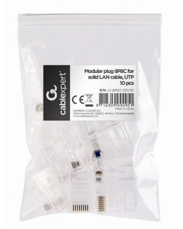 Gembird 8P8C LAN UTP RJ45 Connector 10pcs