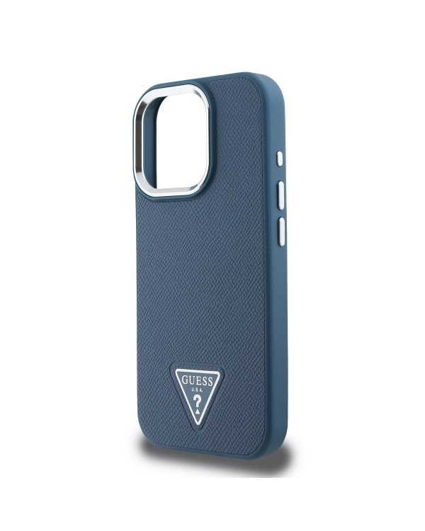 Guess PU Grained Triangle Logo Case Чехол для Apple iPhone 16 Pro Max