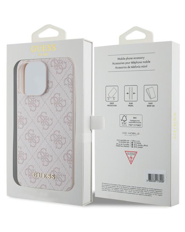 Guess PU 4G Metal Logo Case Защитный Чехол для Apple iPhone 15 Pro Max