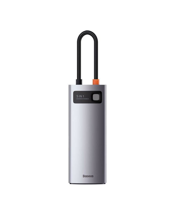 Baseus Metal Gleam Series Hub 5 в 1 / USB-C - 3 порта USB 3.0 / HDMI / USB-C PD