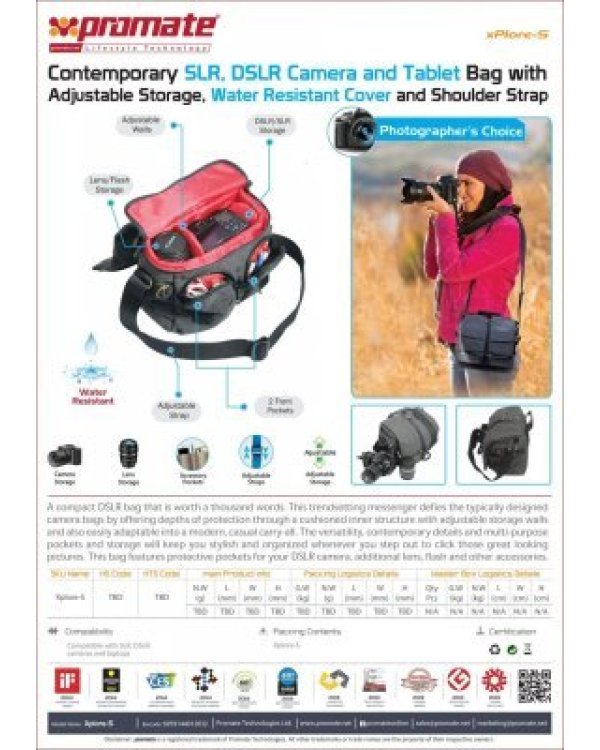 Promate XPLORE-S SLR сумка для камеры