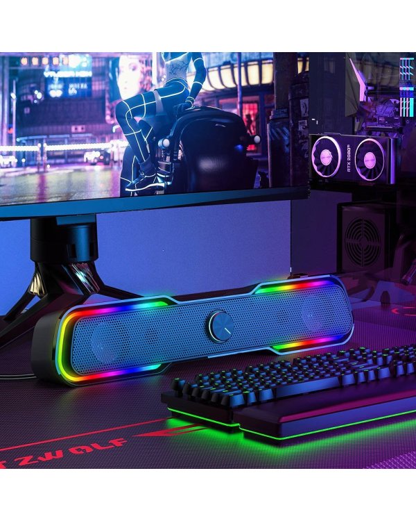 Blitzwolf BW-GS1 Cистемный динамик 2.0 / 10 Вт с Aудиосистемой 3,5 мм / USB Power / RGB