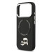 Karl Lagerfeld PU Karl and Choupette Heads Pins MagSafe Защитный чехол для iPhone 17 Pro / чёрный