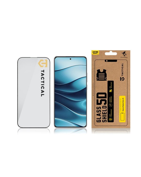 Tactical Glass Shield 5D Защитное стекло для Xiaomi Redmi Note 15 4G/5G / чёрный