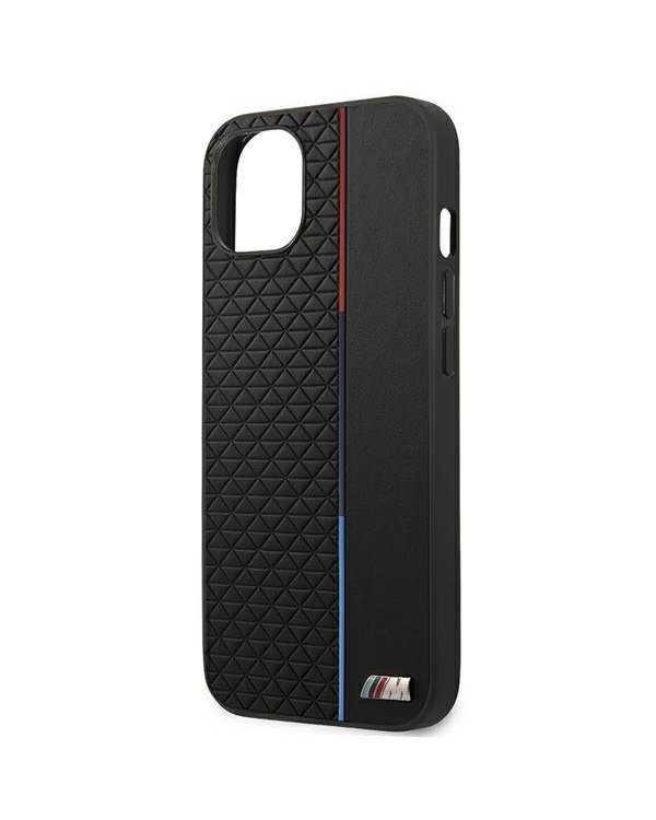 BMW Коллекция M BMHCP13MTRTBK Back Case Кожанный Чехол для телефона Apple iPhone 13
