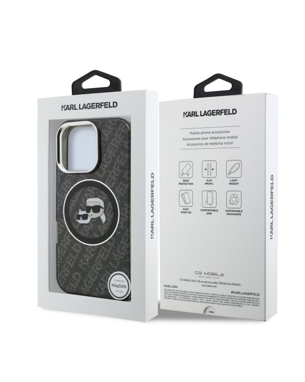 Karl Lagerfeld IML K&CH Heads Repeated Logo MagSafe Case Чехол для Apple iPhone 16 Pro