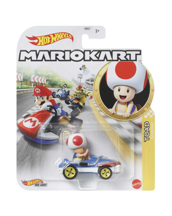 Hot Wheels Mario Kart Toad 1:64 Машинка