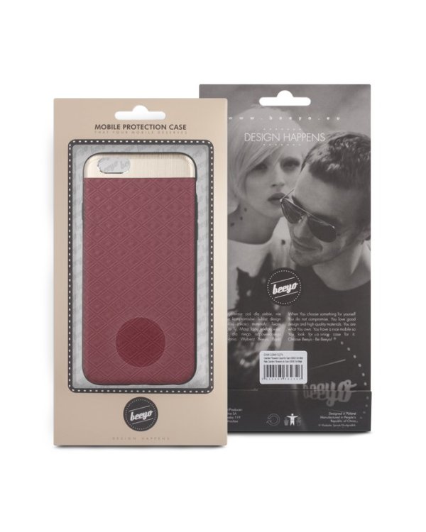 Beeyo Skin Силиконовый Чехол С Текстурой и Металлическими Элементами для Samsung G950 Galaxy S8 Красный