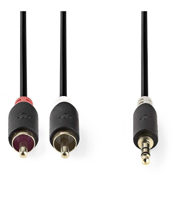 Nedis Aux провод 3.5 mm -> 2x RCA 1m Черный