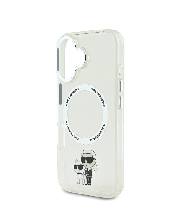Karl Lagerfeld IML Karl and Choupette MagSafe Case Защитный чехол для iPhone 16 / прозрачный