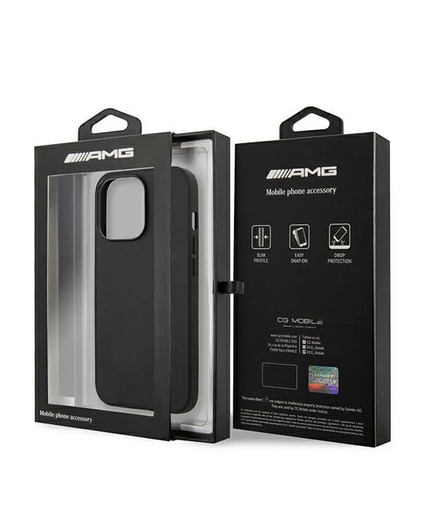 AMG AMHCP13LDOLBK Back Case Кожанный Чехол для телефона Apple iPhone 13 / 13 Pro Черный